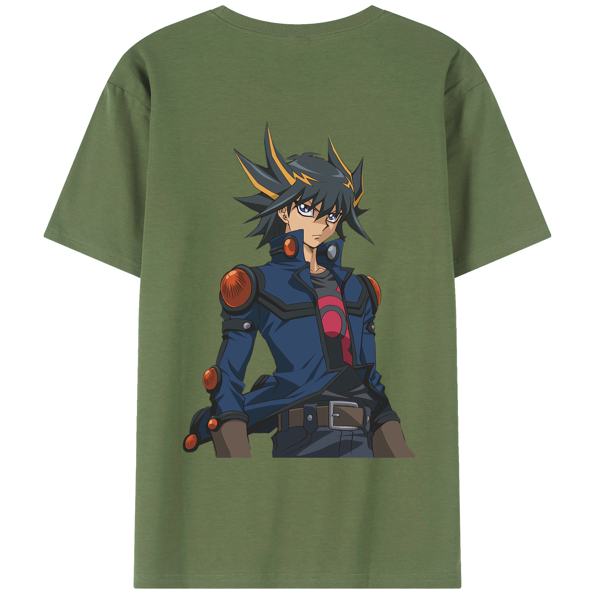 （画像用） 遊☆戯☆王 Yu-Gi-Oh! 綿100％ メンズ半袖Tシャツ（バックプリント） 通気性